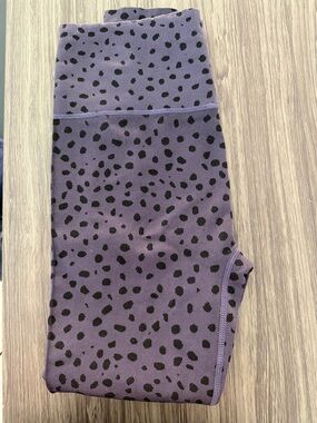 Zella Purple Leggings with Black Spot Print